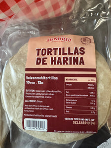 Tortillas de Harina de Trigo, Del Barrio, Paquete con 10pzas de 15cm