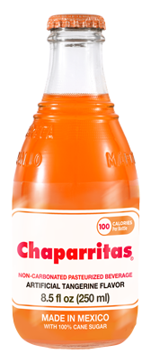 Refresco sabor Mandarina, Chaparritas, Botella de 255ml