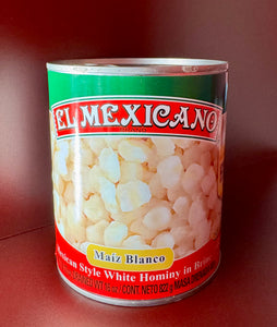 Maíz Blanco para Pozole, El Mexicano, Lata de 822g